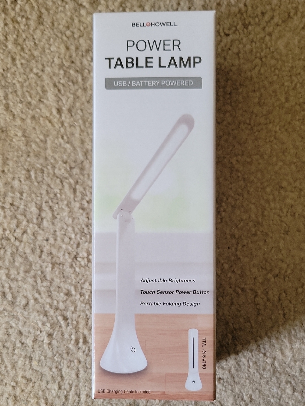 Bell+Howell White USB & Battery Powered Table Lamp